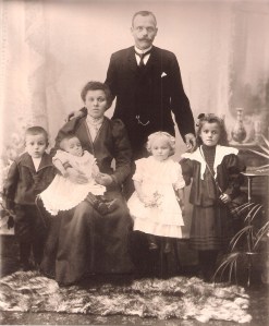 Family Portrait, 1905 Karl, Rose, Great-Grandmother, Great-Grandfather, Betty and Agnes (l to r)